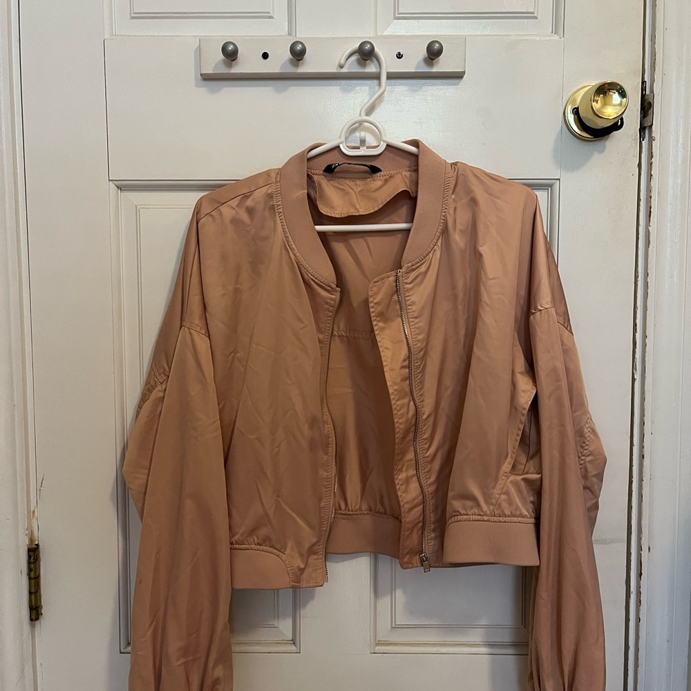 Zara Women's Peach Bomber Jacket